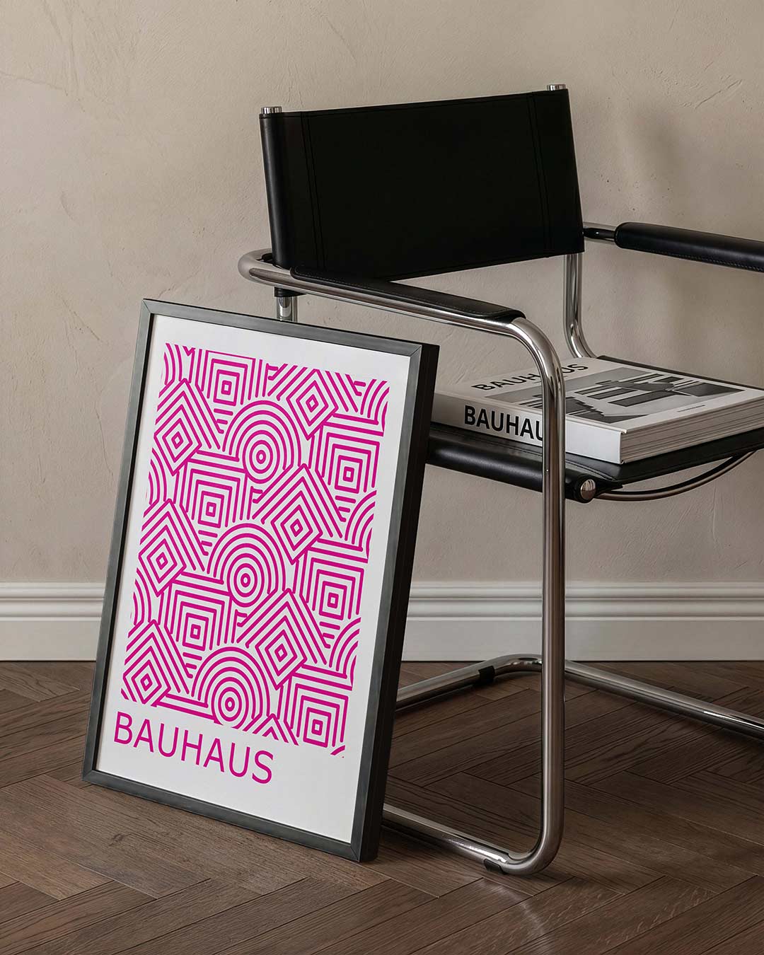 – staande Bauhaus poster voor aan de muur