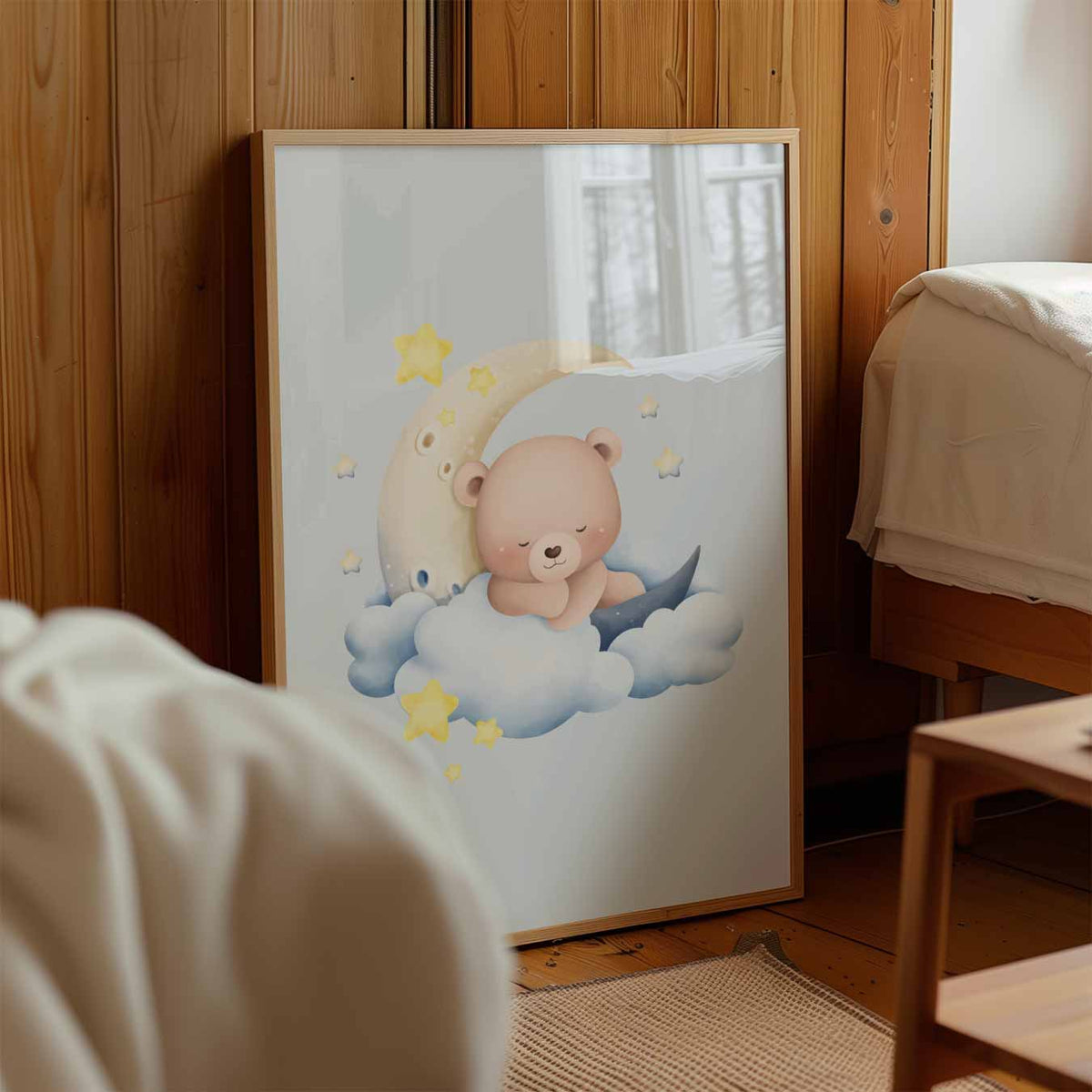Slaapdromen Beer – kinderposter in staand formaat