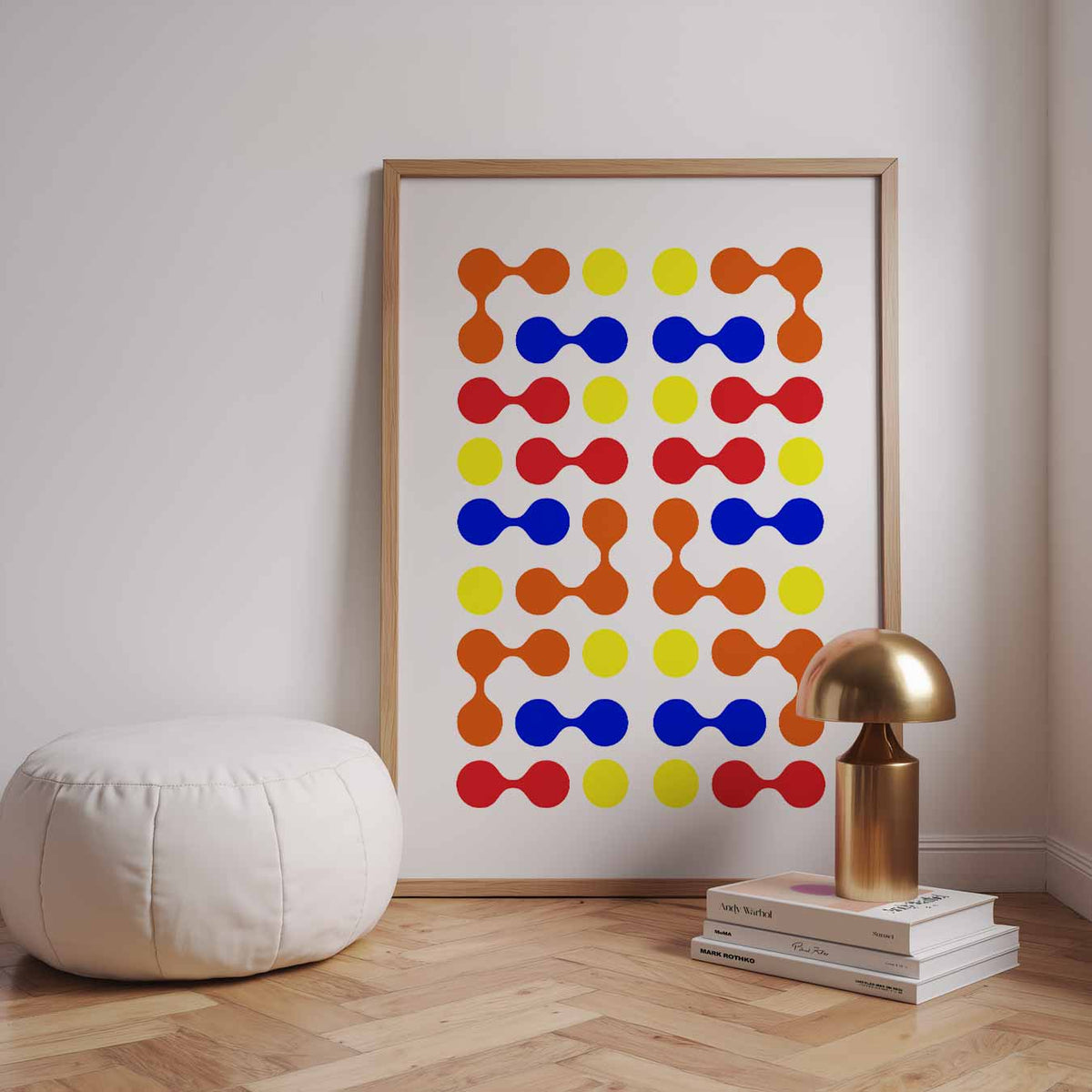 Kleurrijke Abstracte Vormposter – dieren poster in staand formaat