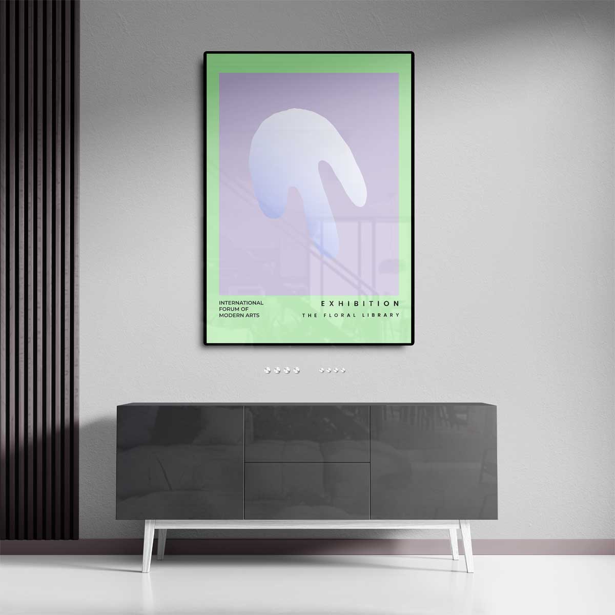 Abstracte Bloemimpressie – canvas wanddecoratie in portret formaat