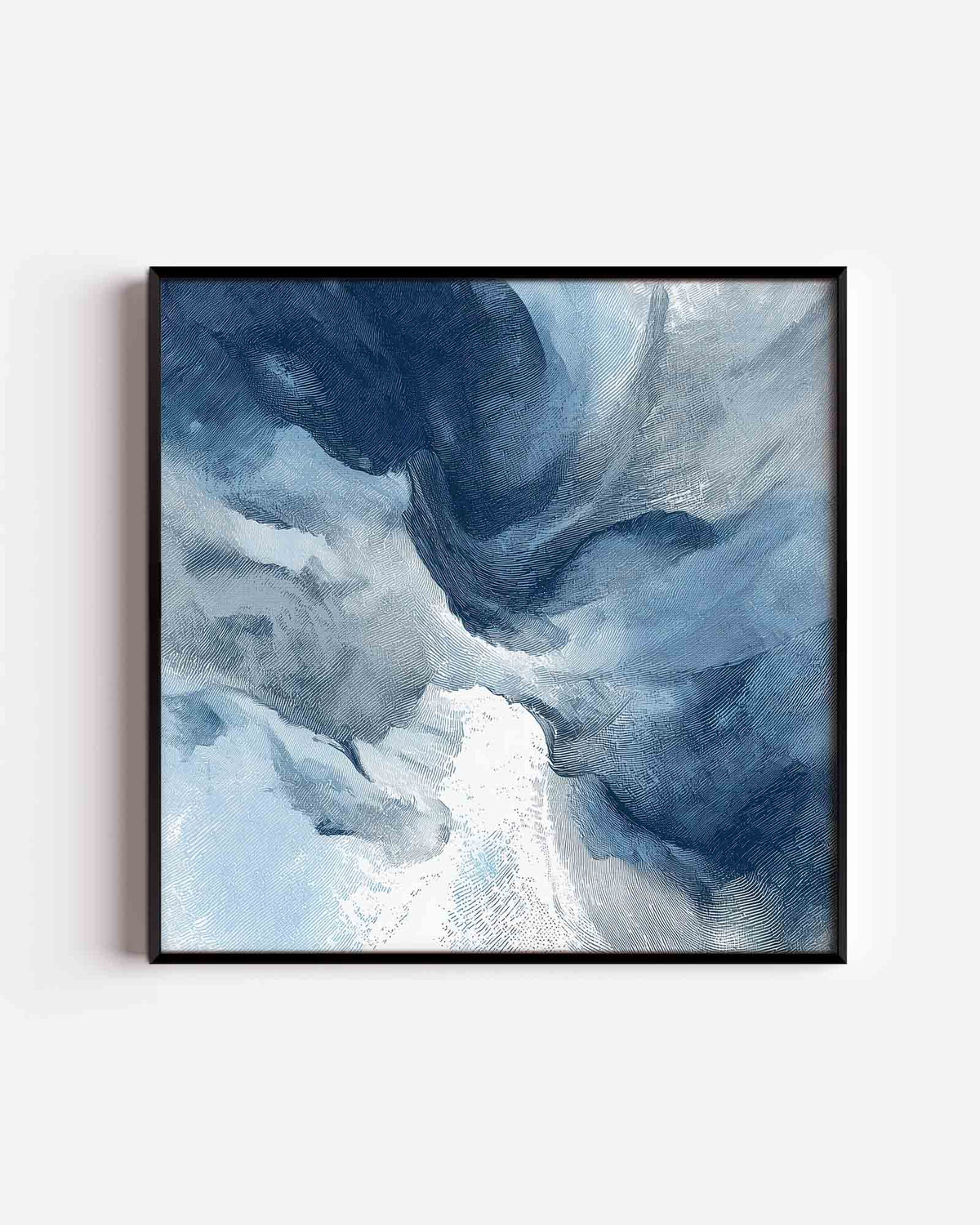 Abstracte blauwe vormen – abstracte vierkante poster als wanddecoratie