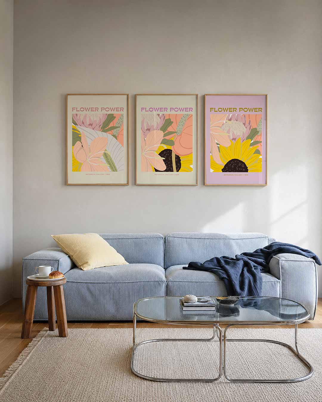 Bloemenpracht posterset – tweede productweergave – deze posterset toont een speelse mix van zachte