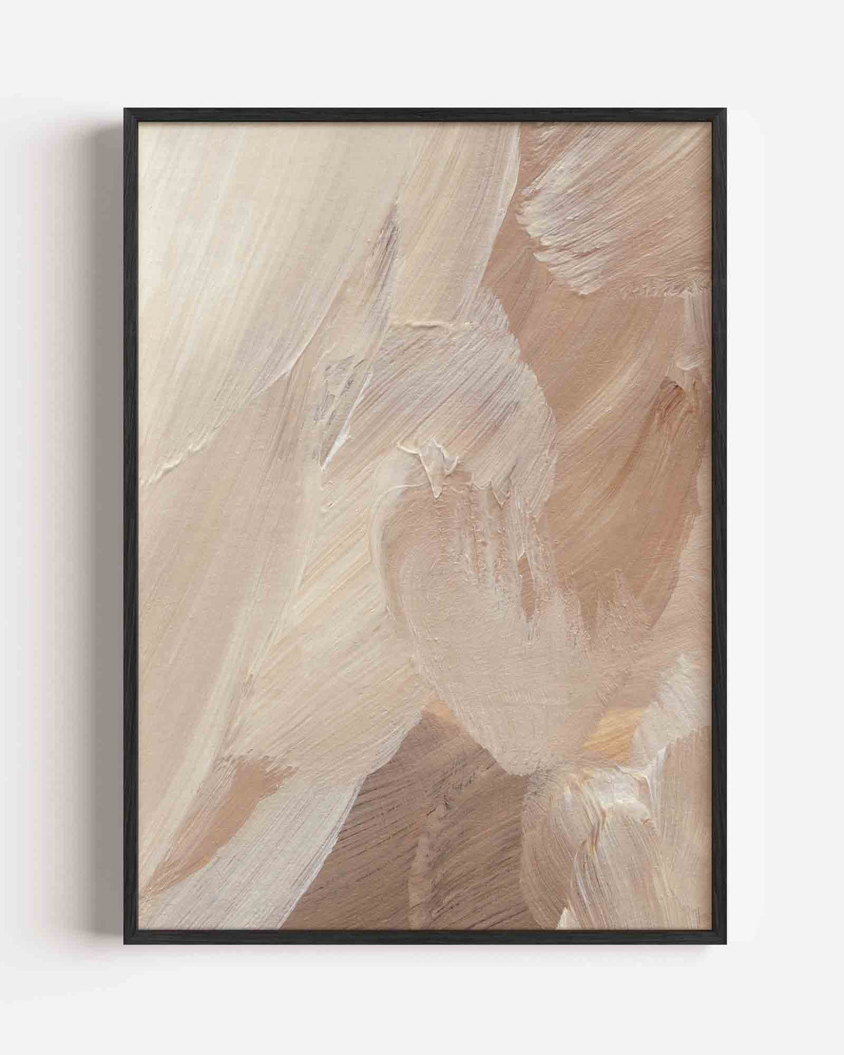 Beige penseelstreken – schilderkunst portret poster als wanddecoratie