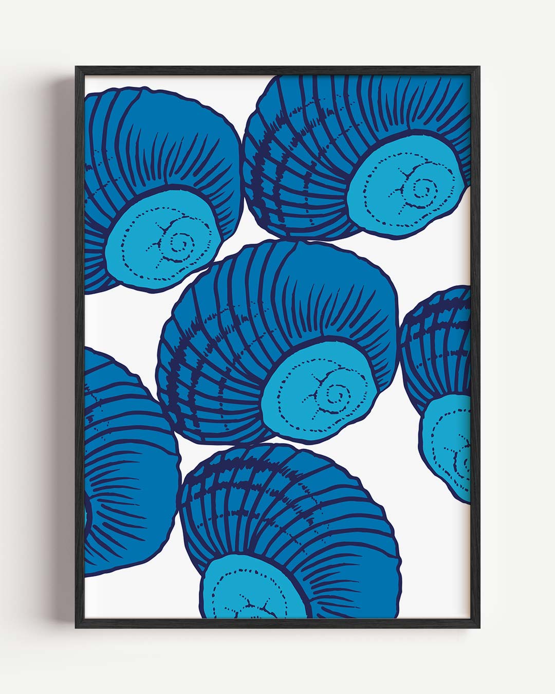 Zee-schelp Stijl – zeedieren portret poster als wanddecoratie