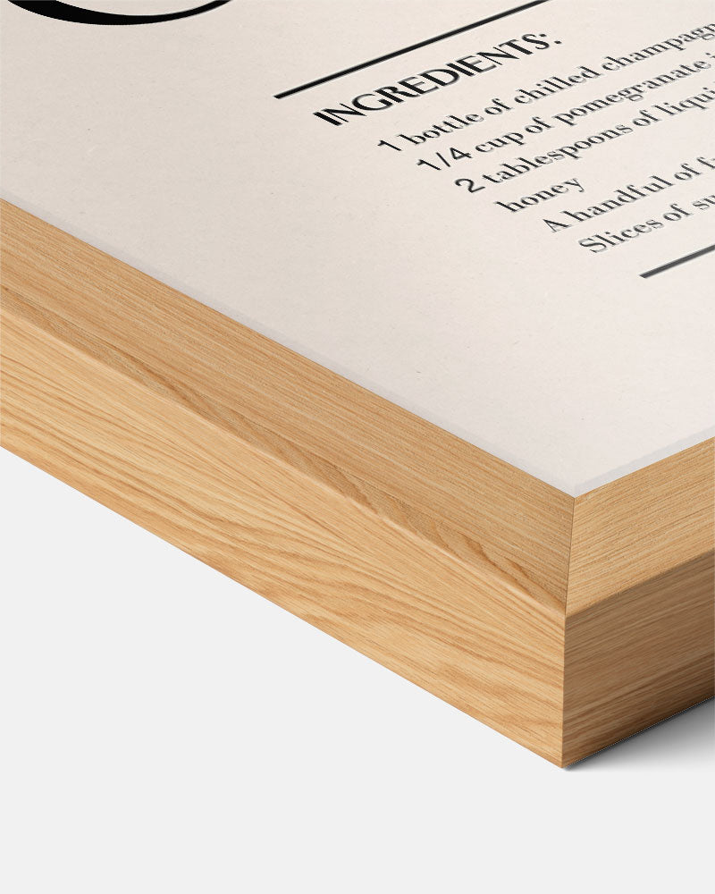 Winter Champagne Receptposter – staande muurposter voor kerst