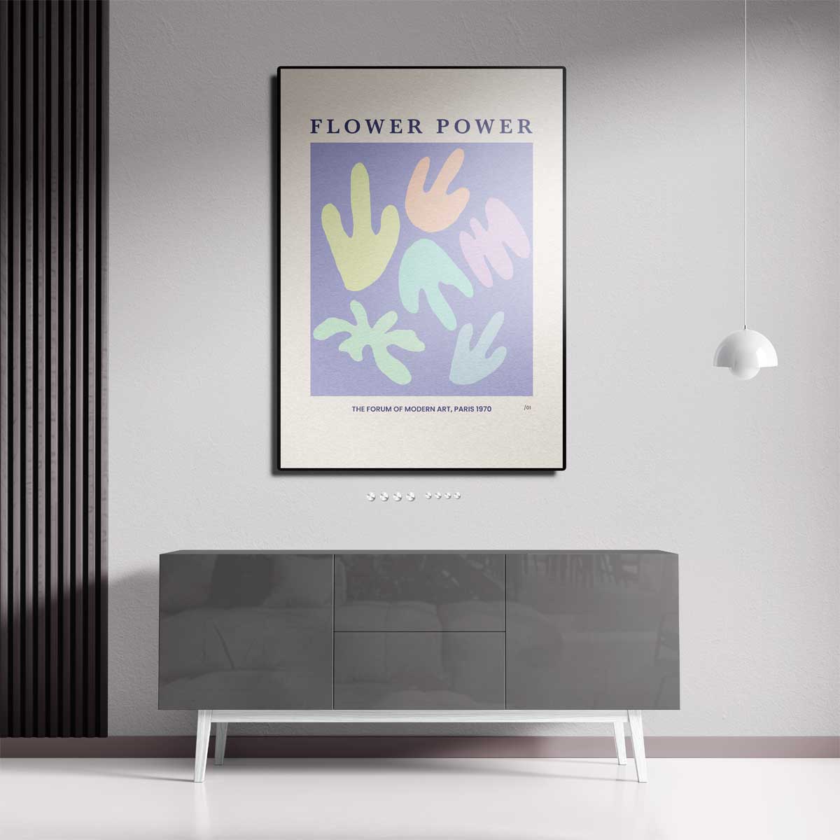Flower Power Poster – portret wandkunst van WallArtistic