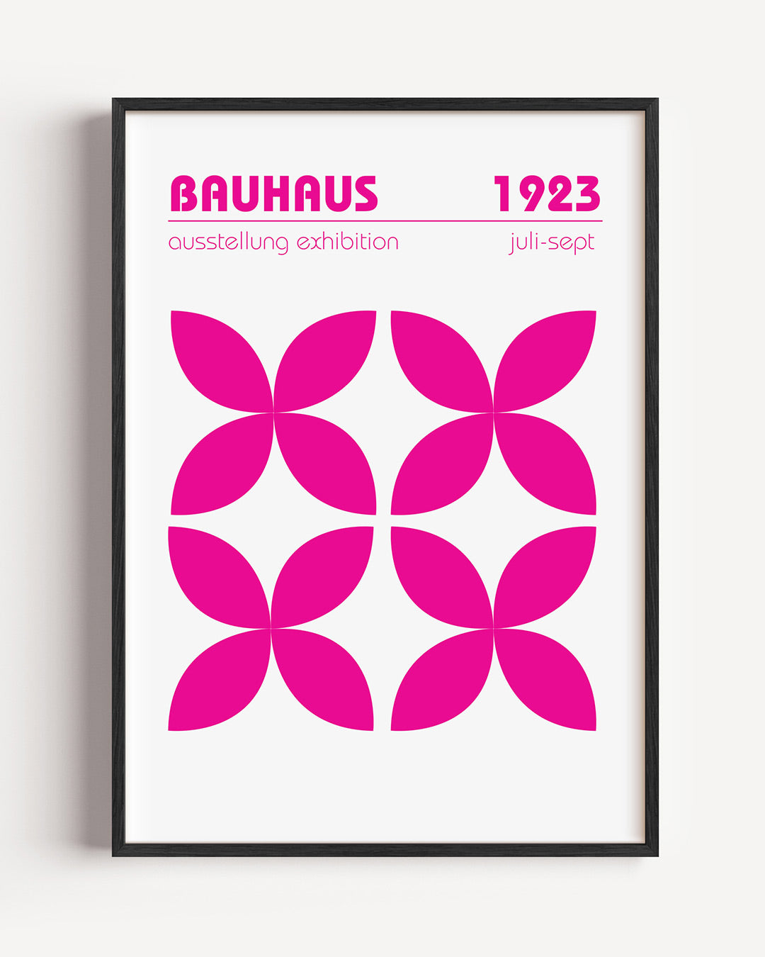 Vorm en kleur – staande Bauhaus poster als wanddecoratie