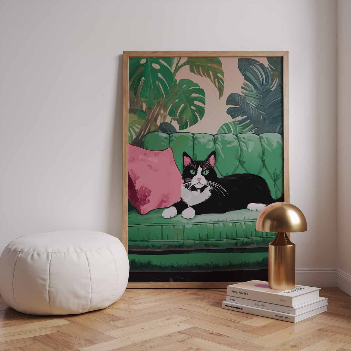 Kat op de Bank – dieren poster in staand formaat