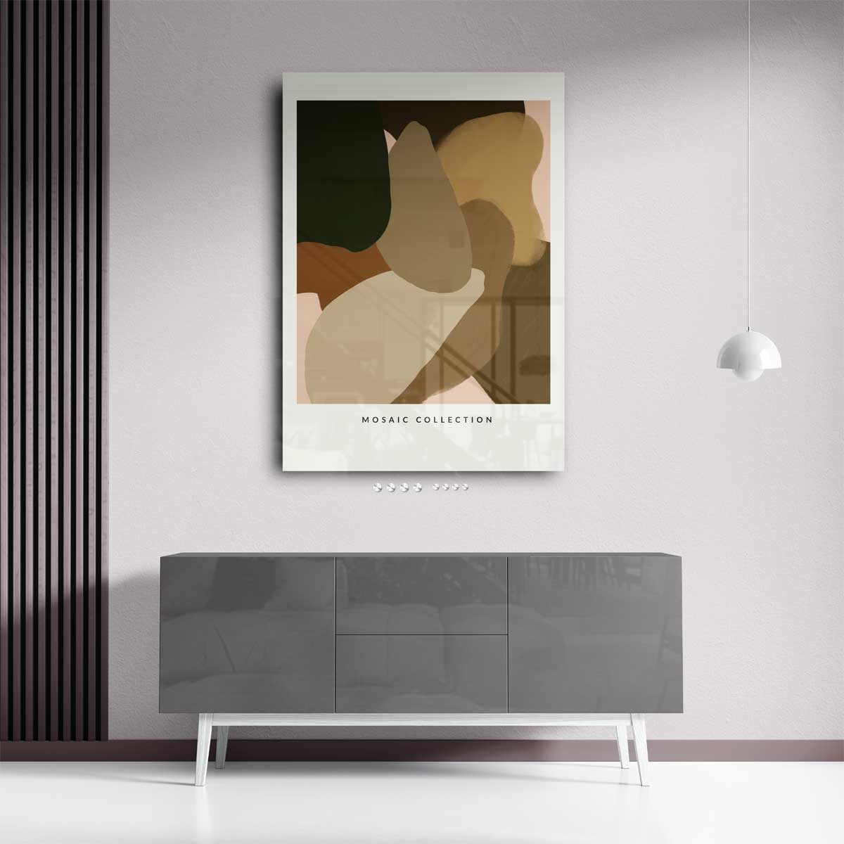 Aardse Harmonie in Abstract – staand kunstwerk voor modern interieur