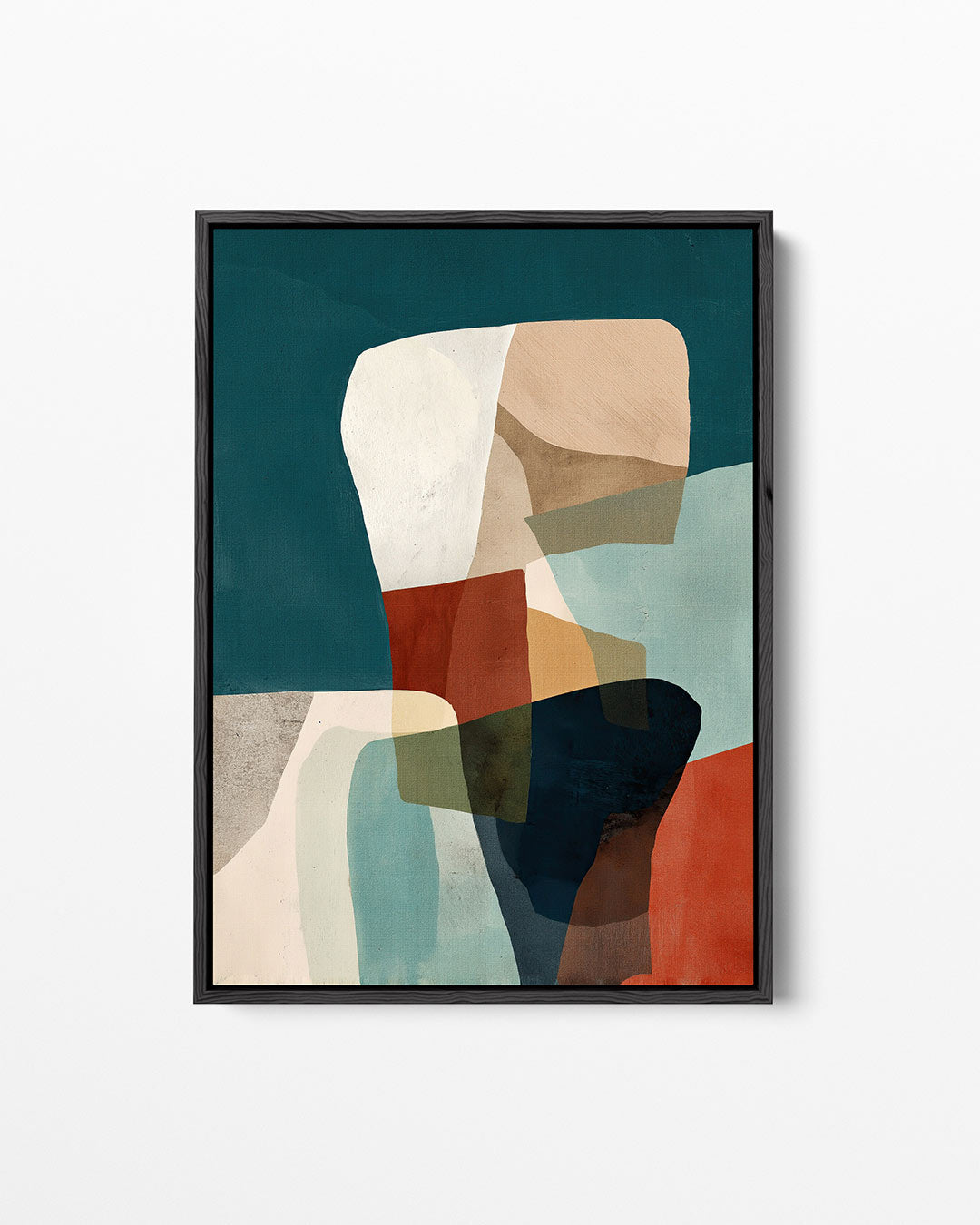 Vormenspel met kleuren – staand wanddecoratie kunstwerk