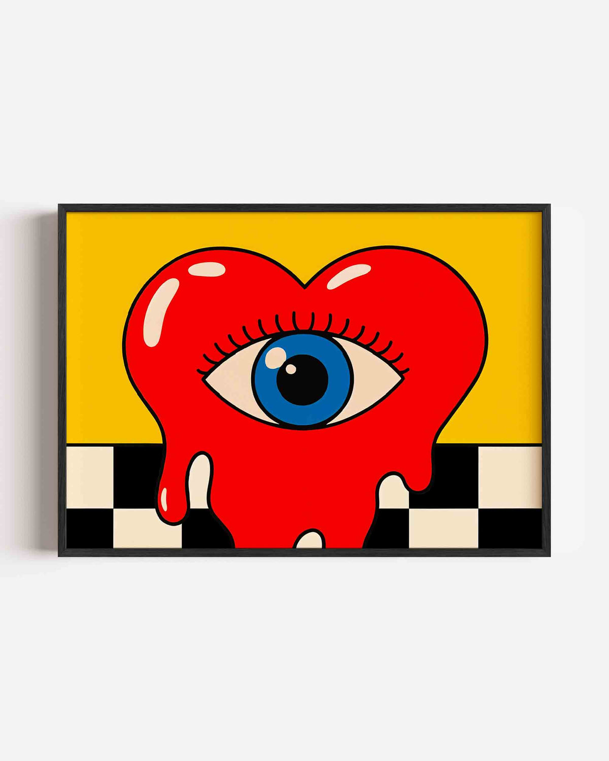 Oog in hart – moderne landscape poster als wanddecoratie