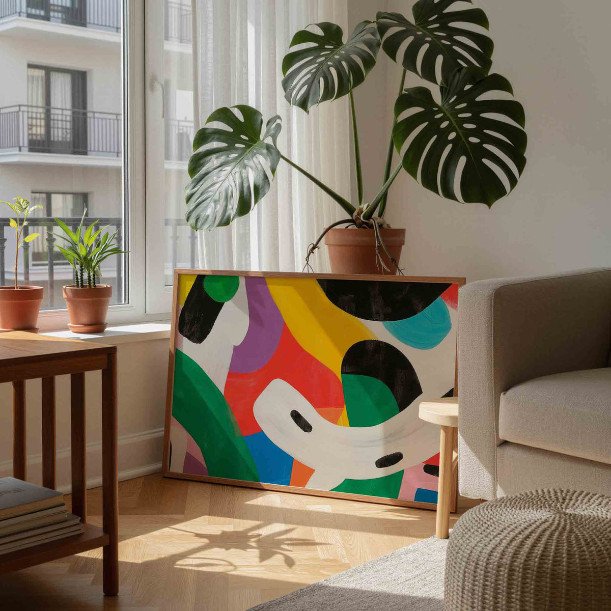 Abstracte vormen – moderne wandkunst als landscape poster