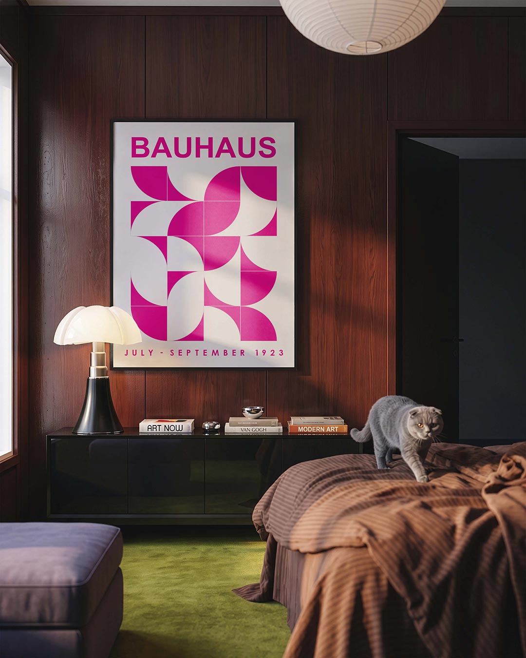 – geometrische Bauhaus poster in staand formaat
