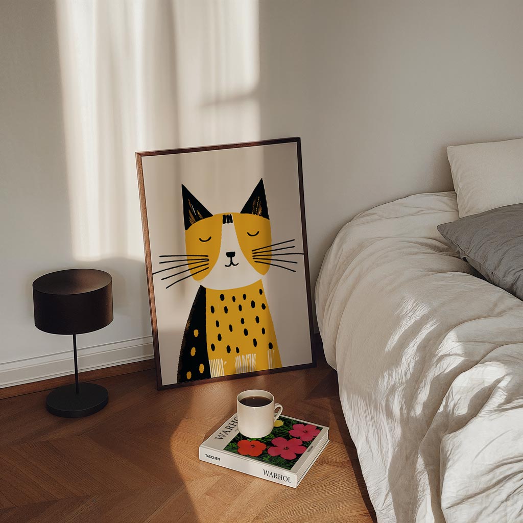 Liefdevolle Kattenposter – staande kinderkamer wanddecoratie van WallArtistic