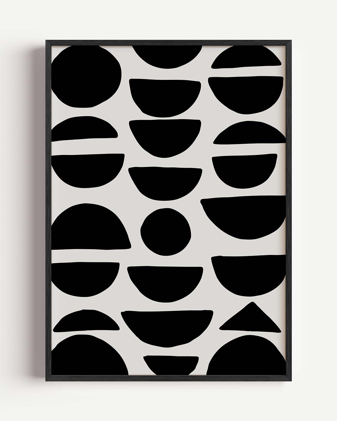 Moderne Zwart-Wit Geometrische – kleurrijke abstracte portret poster als wanddecoratie