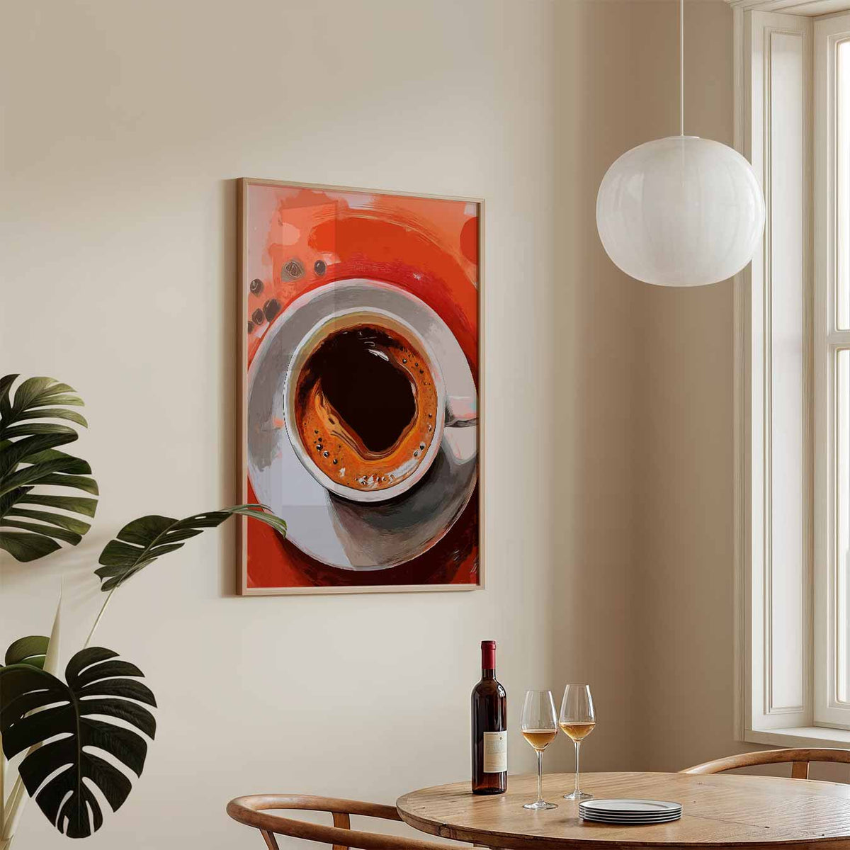 Espresso Bliss Art – keukenposter in staand formaat