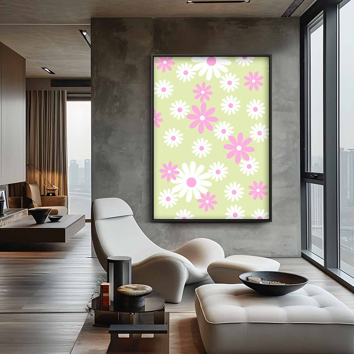 Vrolijke Bloemenpracht – staand kunstwerk voor modern interieur