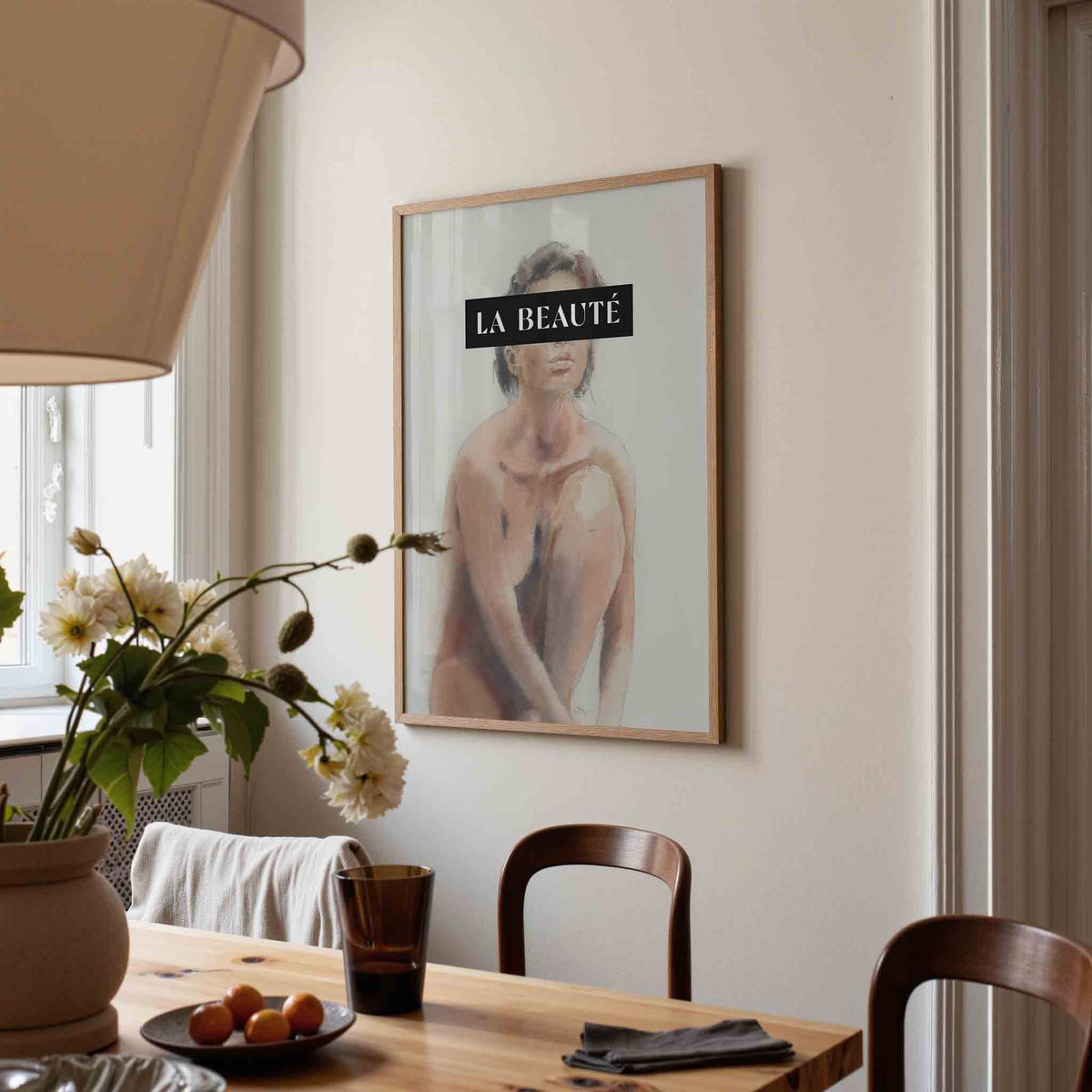 Vrouwelijke figuur – kunst en design poster in portret formaat