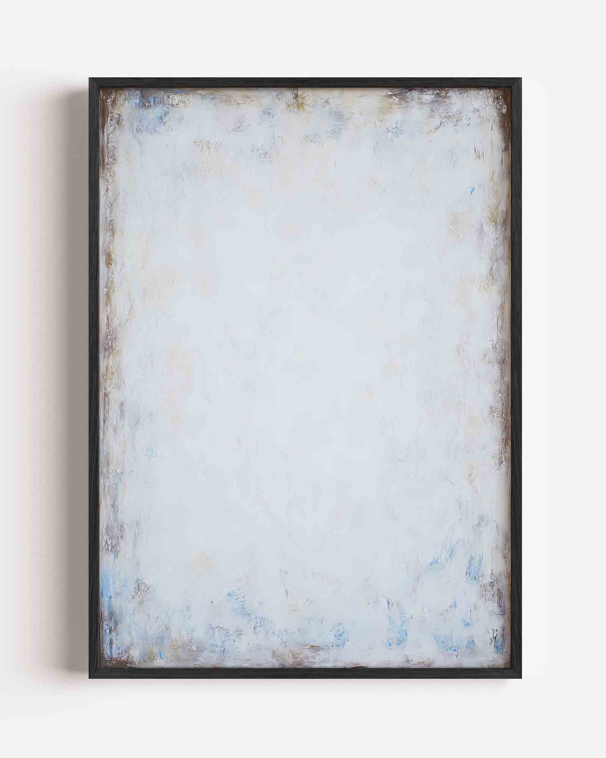 Wit en blauw abstracte – dromerige illustratie poster als wanddecoratie