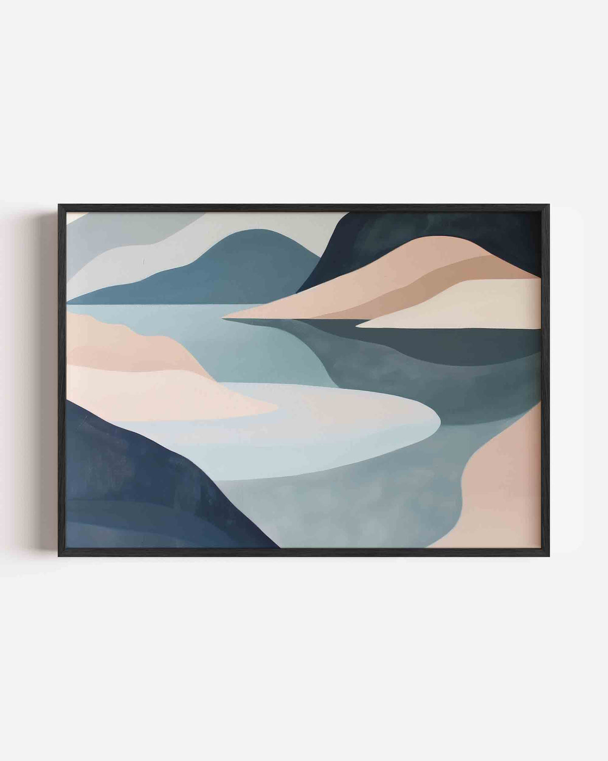 Abstracte landschapsvormen – kleurrijke abstracte landscape poster als wanddecoratie