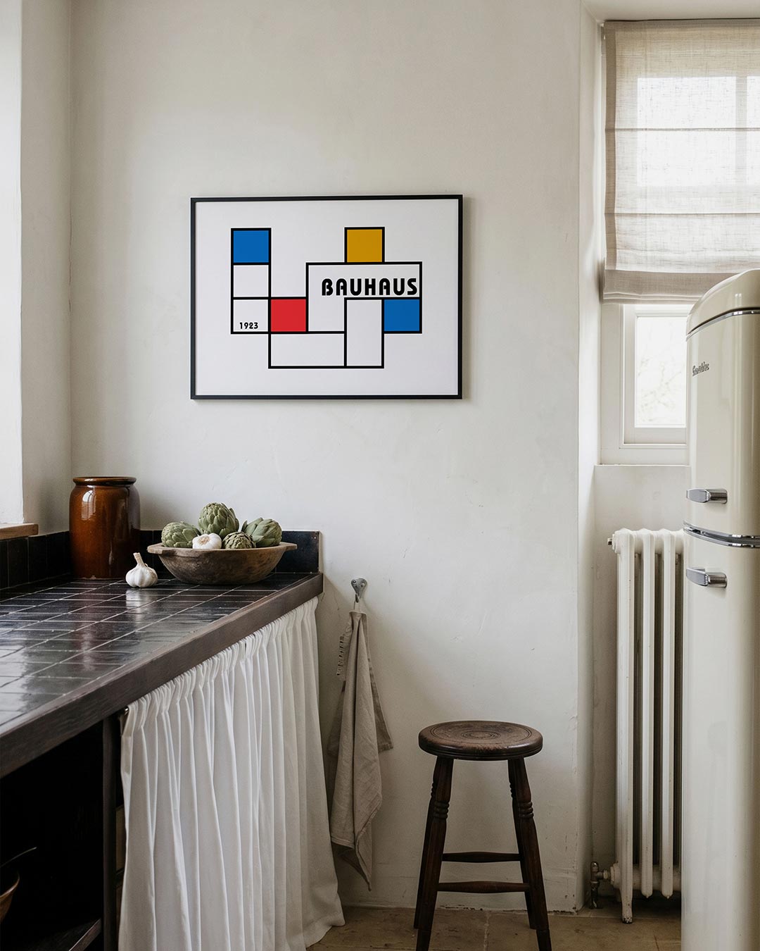 Vormen en vlaken – geometrische poster in Bauhaus-stijl van WallArtistic