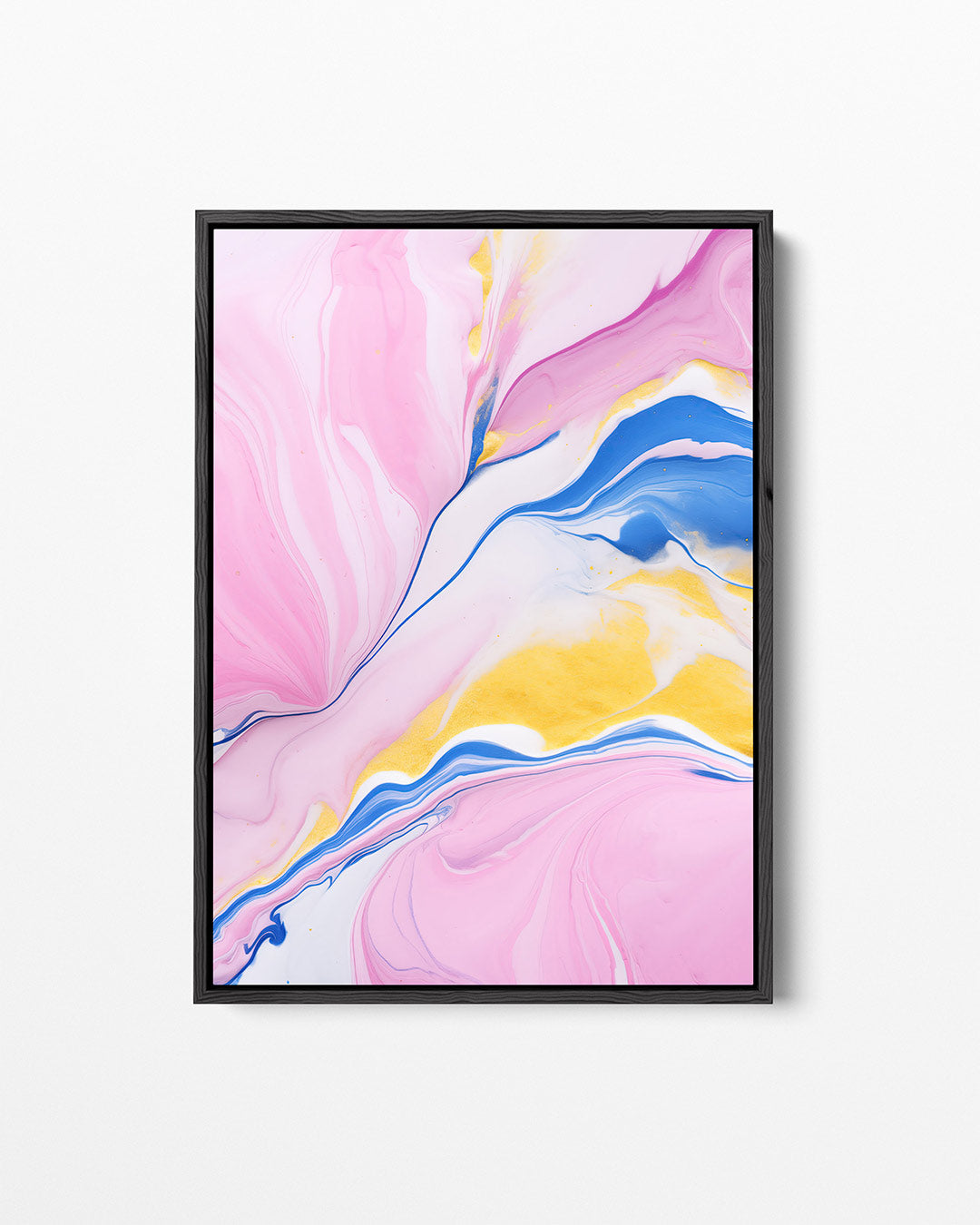 Vloeiende kleurencompositie – Roze – staand wanddecoratie kunstwerk
