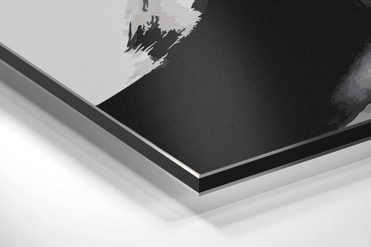 Dynamisch Zwart-Wit Abstract – canvas kunstwerk als wanddecoratie