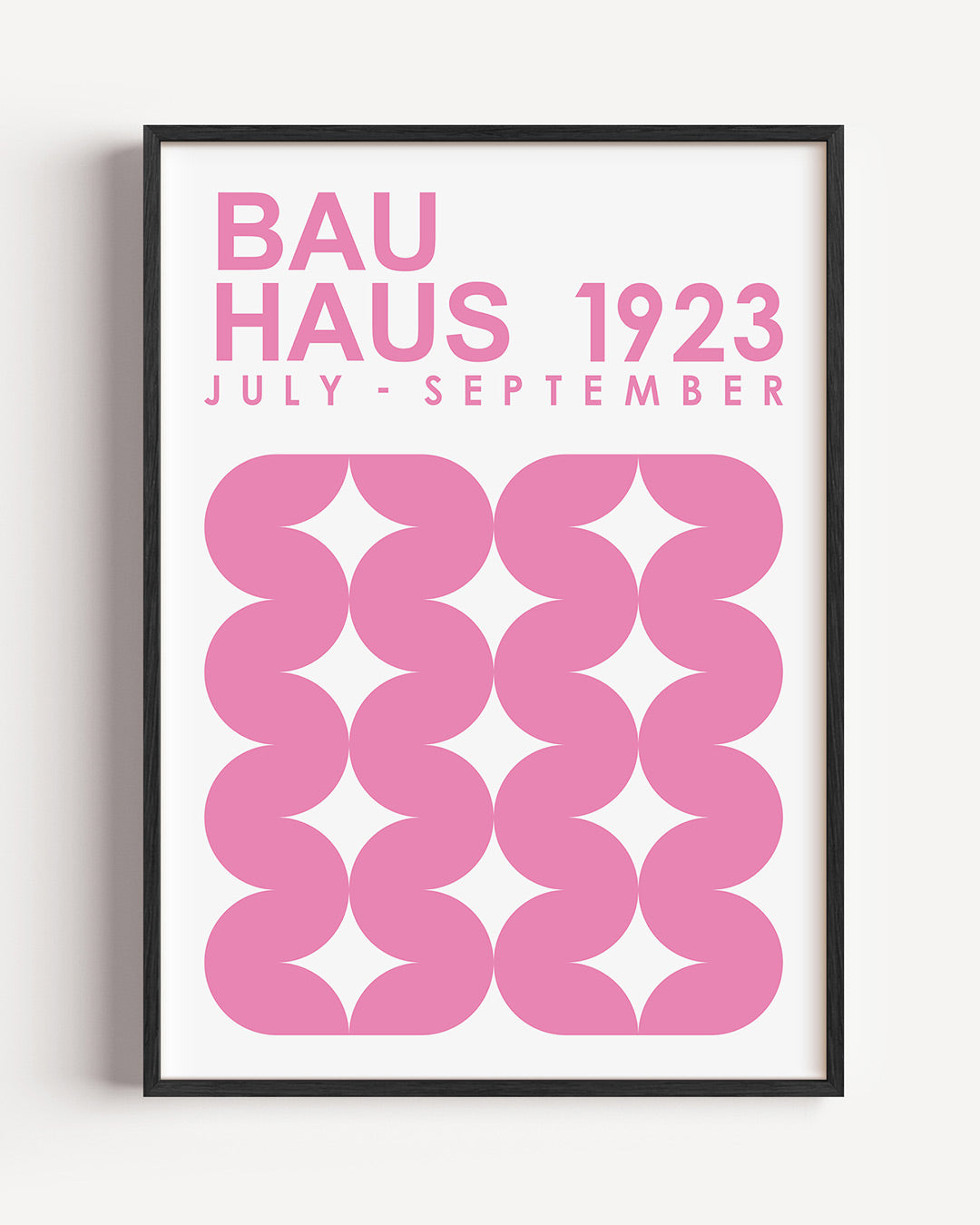Vorm en herhaling – staande Bauhaus poster als wanddecoratie