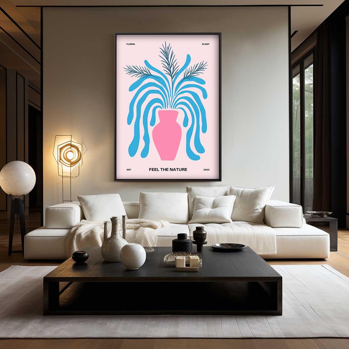 Vrolijke Vaas – canvas wanddecoratie in portret formaat