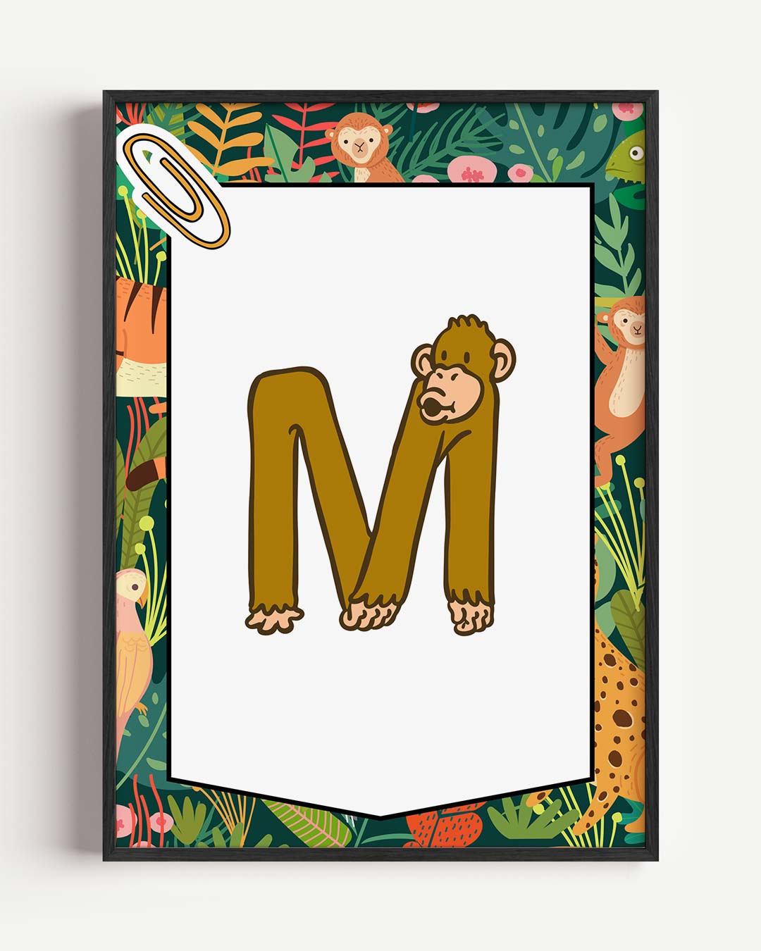 Jungle Avonturen ABC – kids portret poster als wanddecoratie