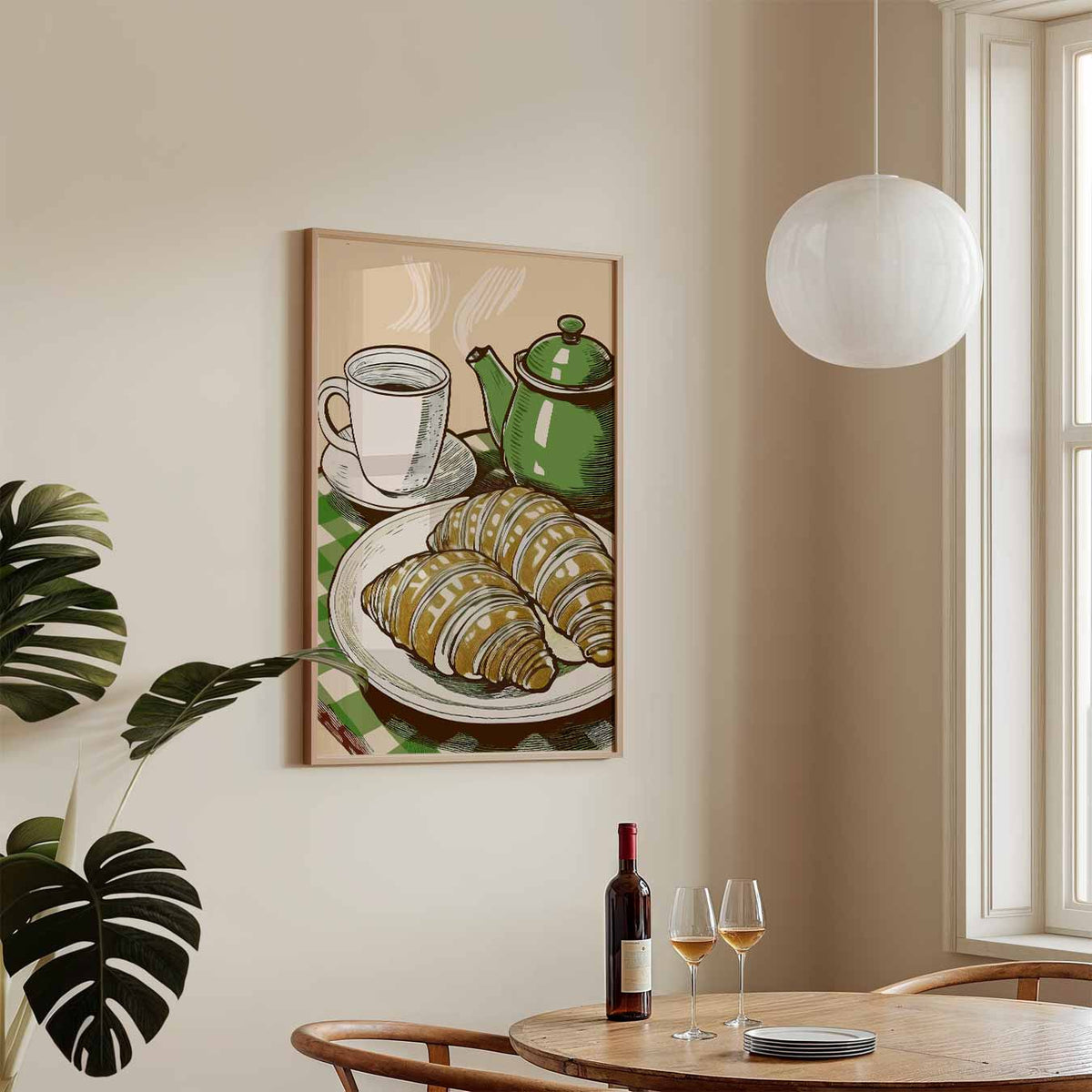 Franse Ontbijtsfeer – keukenposter in staand formaat