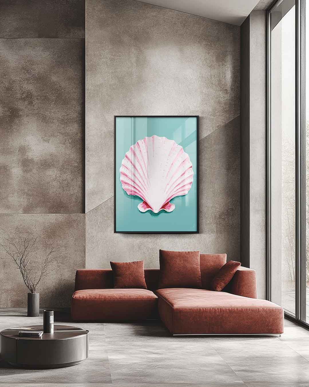 Schelp op Zee – staande wandkunst voor woonkamer of interieur