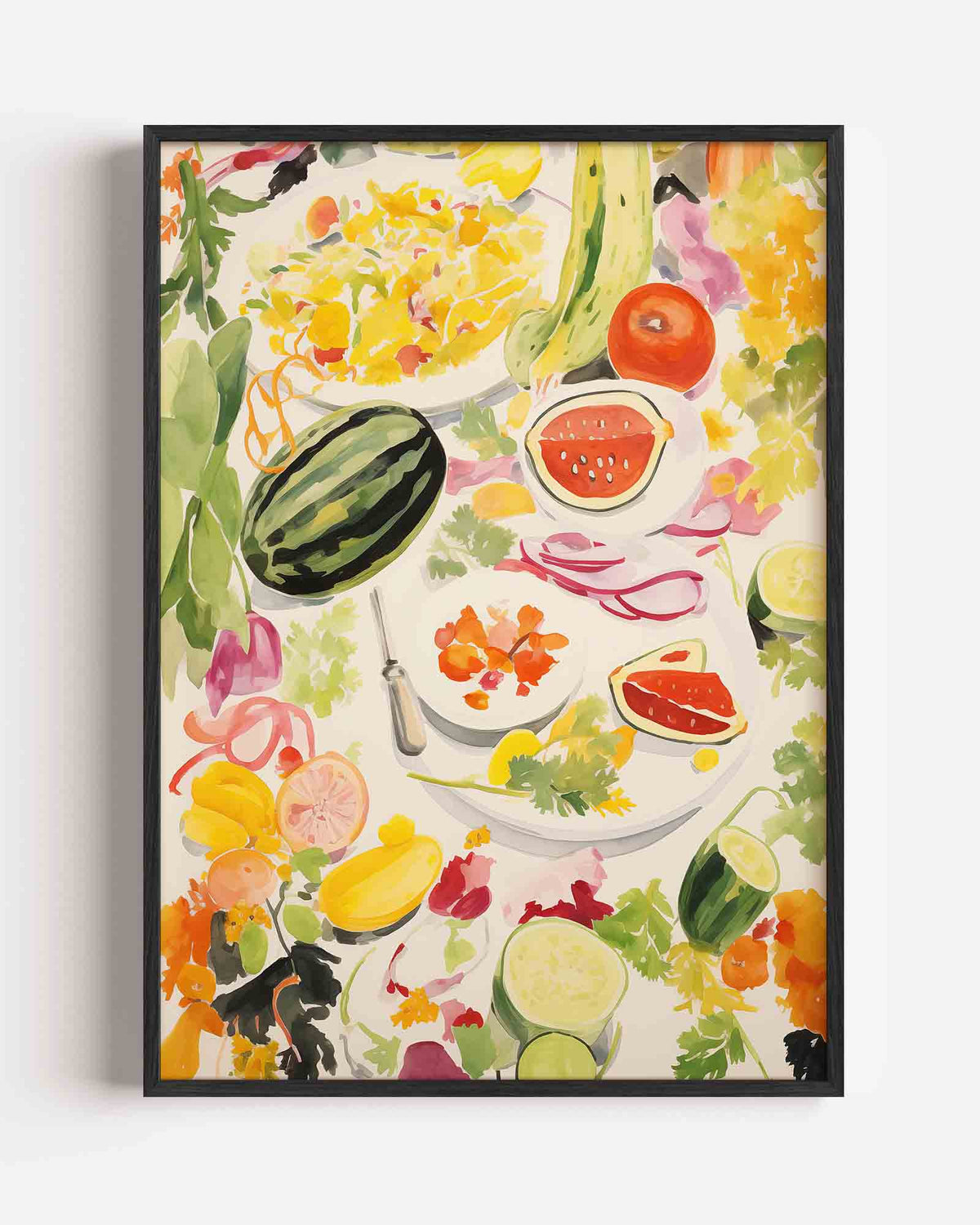 Fruit en groenten – botanische portret poster als wanddecoratie