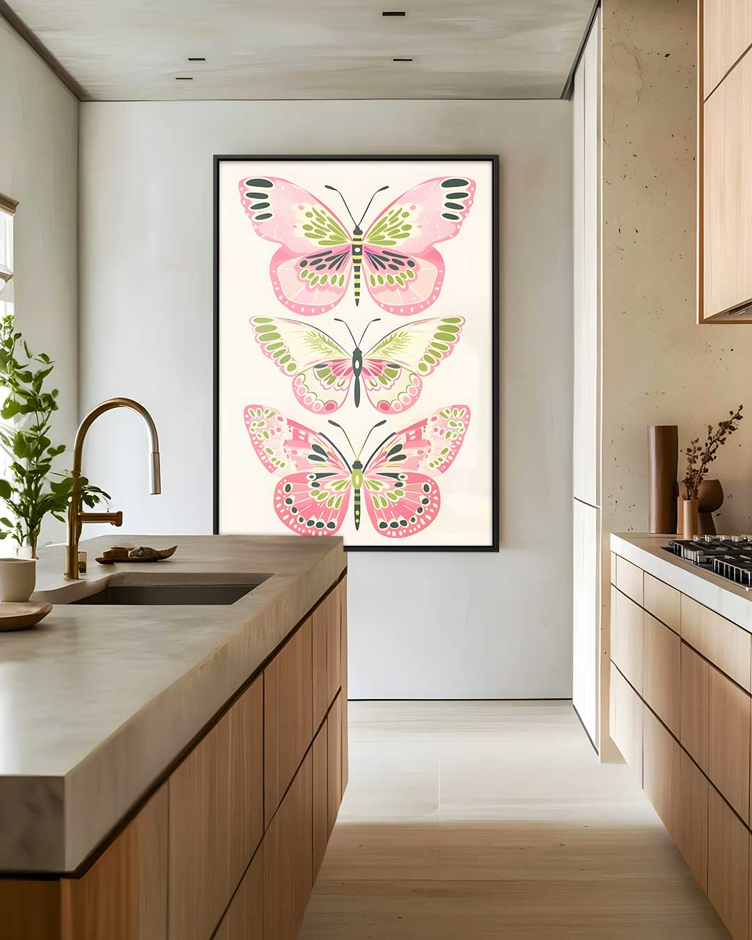 Vlinderdroom Kunstwerk – modern portret kunstwerk van WallArtistic