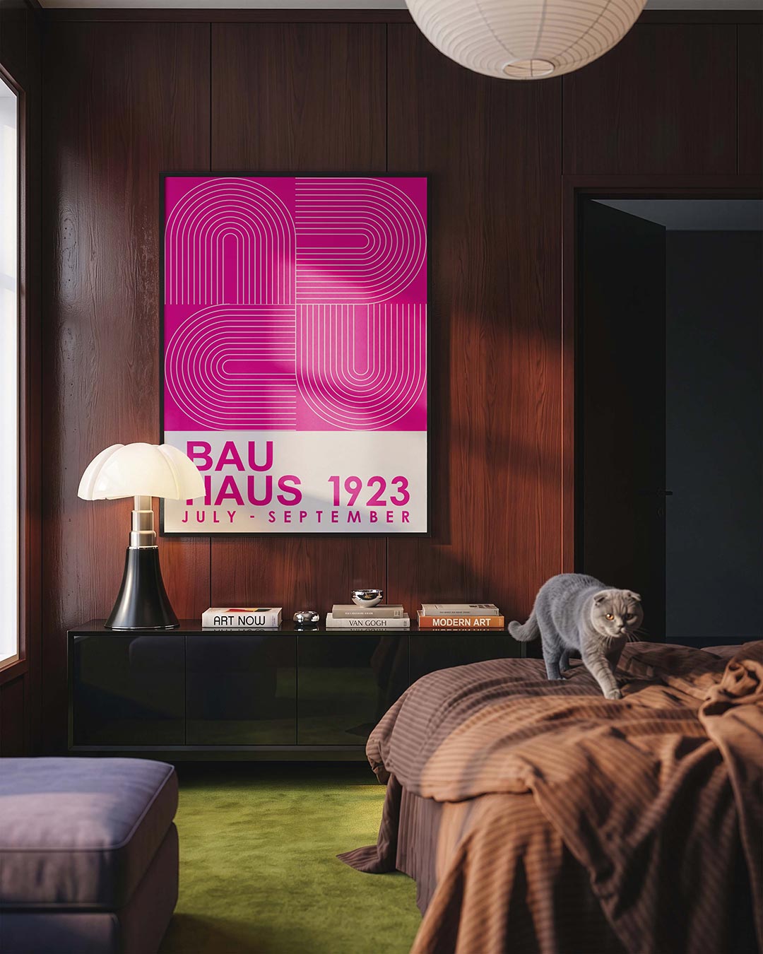 – geometrische Bauhaus poster in staand formaat