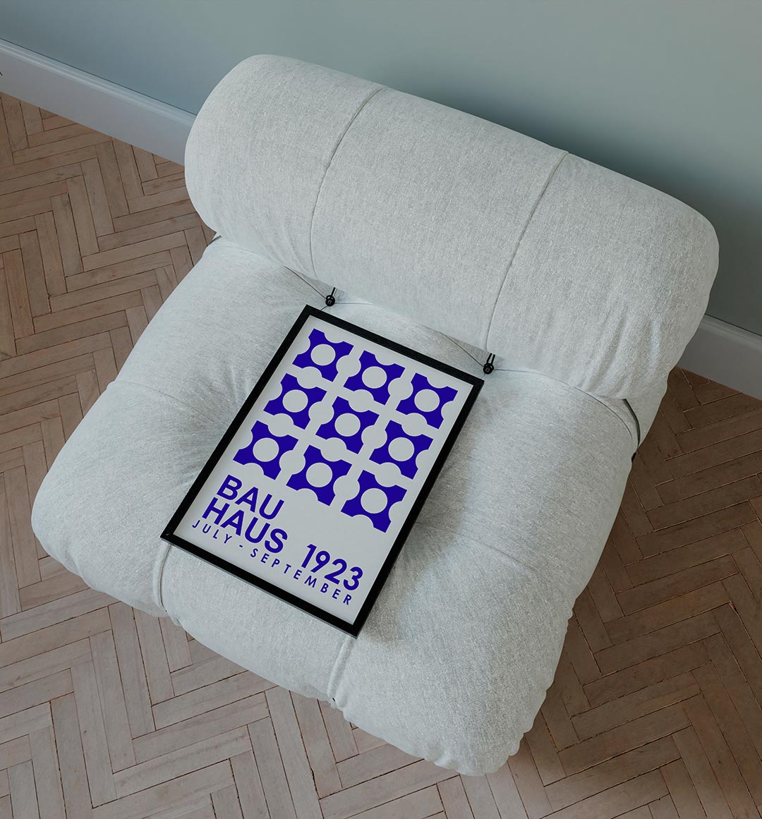 Vormen en vlakken – staande Bauhaus poster voor aan de muur