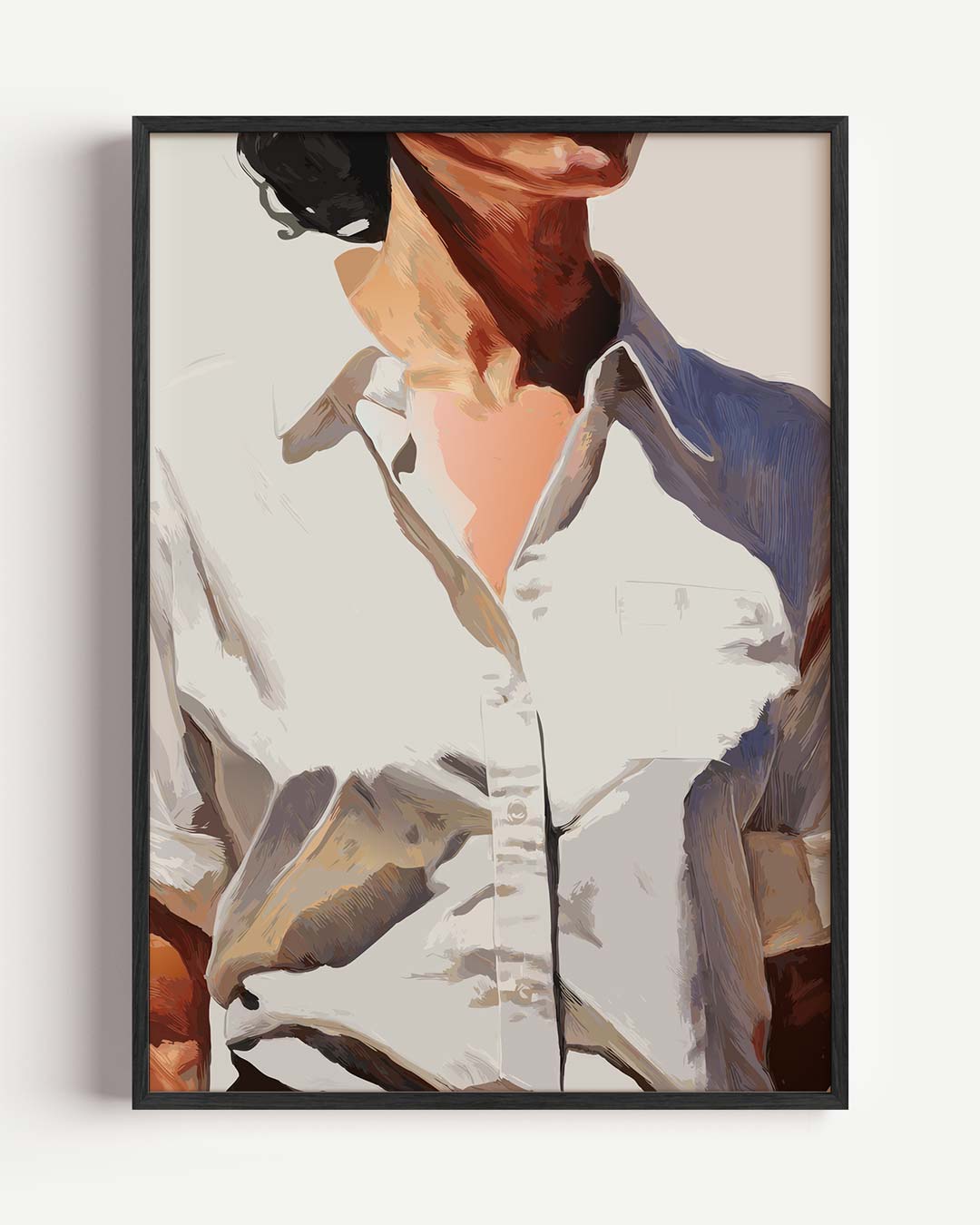 Stijlvolle Vrouwelijke Abstractie – zomer portret poster als wanddecoratie