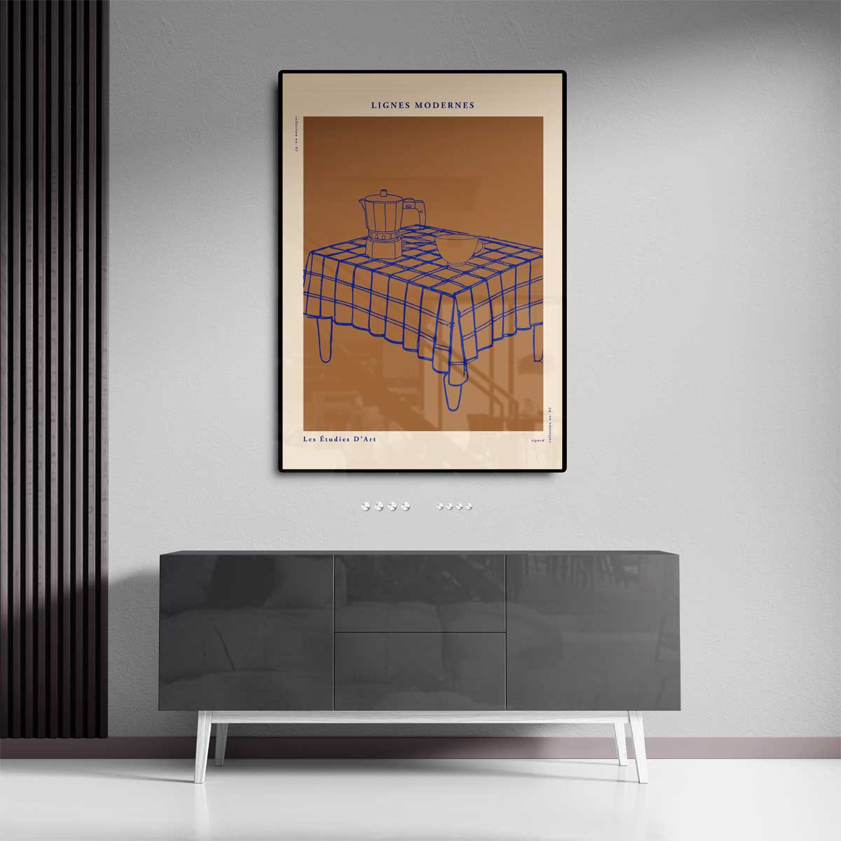 Moderne Lijnen Stilleven – dibond kunstwerk als wanddecoratie