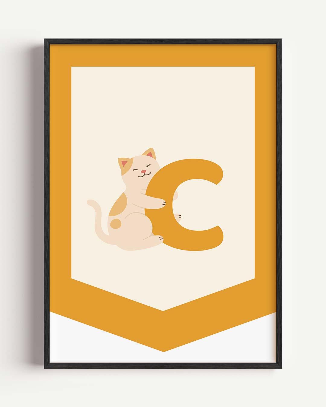 Kattenliefde Alfabet – kids portret poster als wanddecoratie