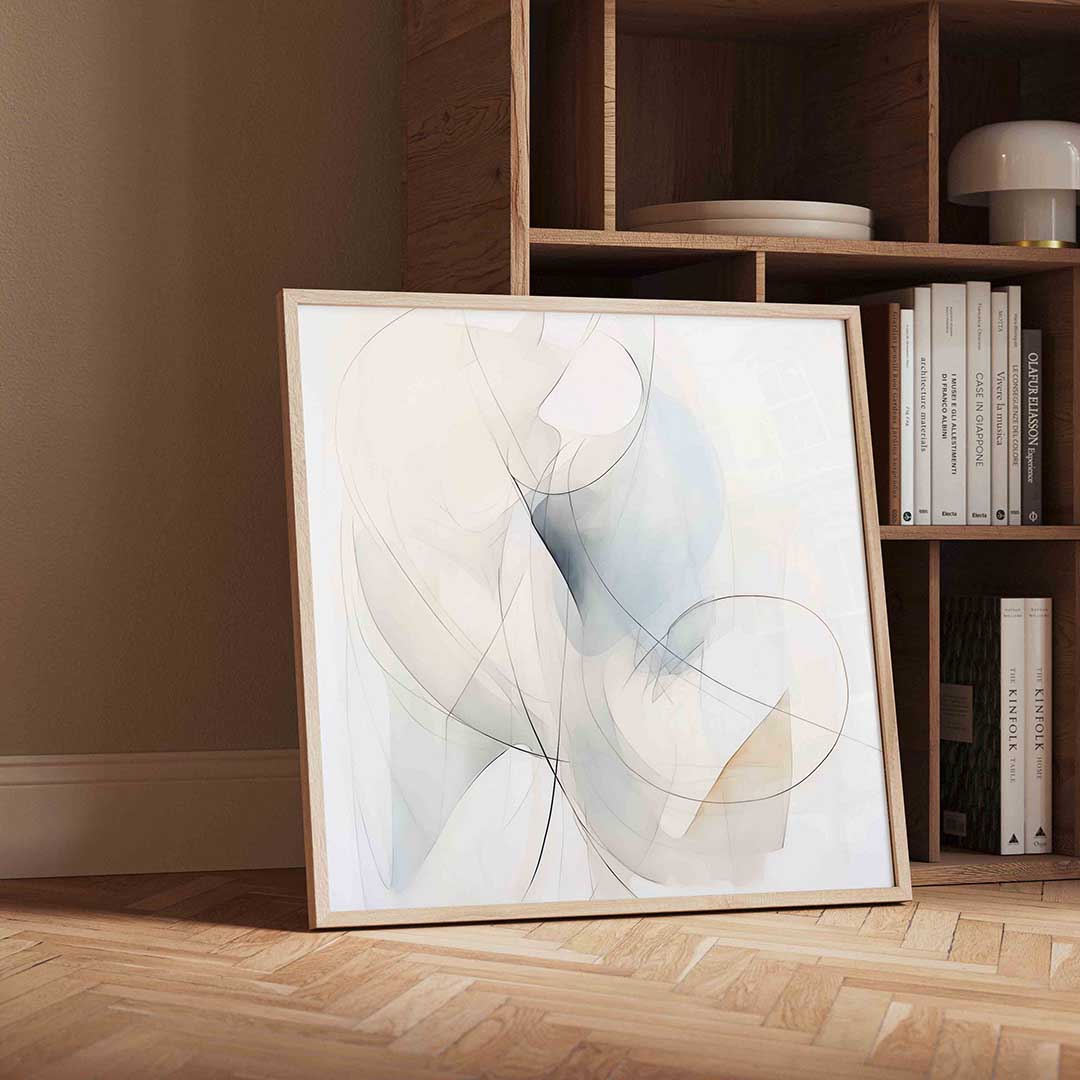 Abstracte lijnen – moderne wandkunst met kleur en vormen als poster