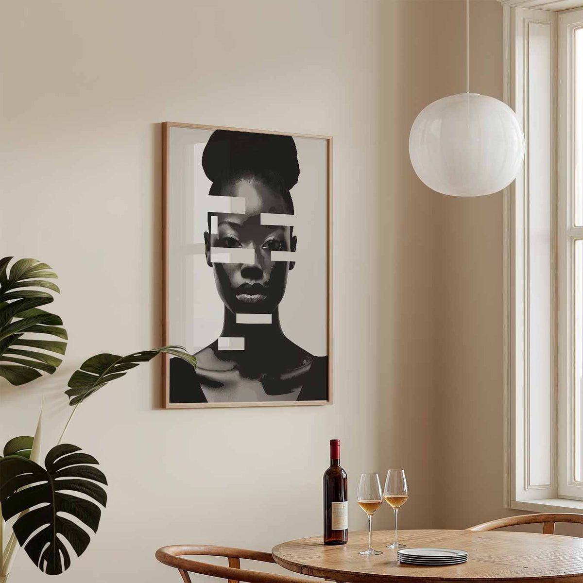 Moderne Expressie – zomerse wandkunst als portret poster