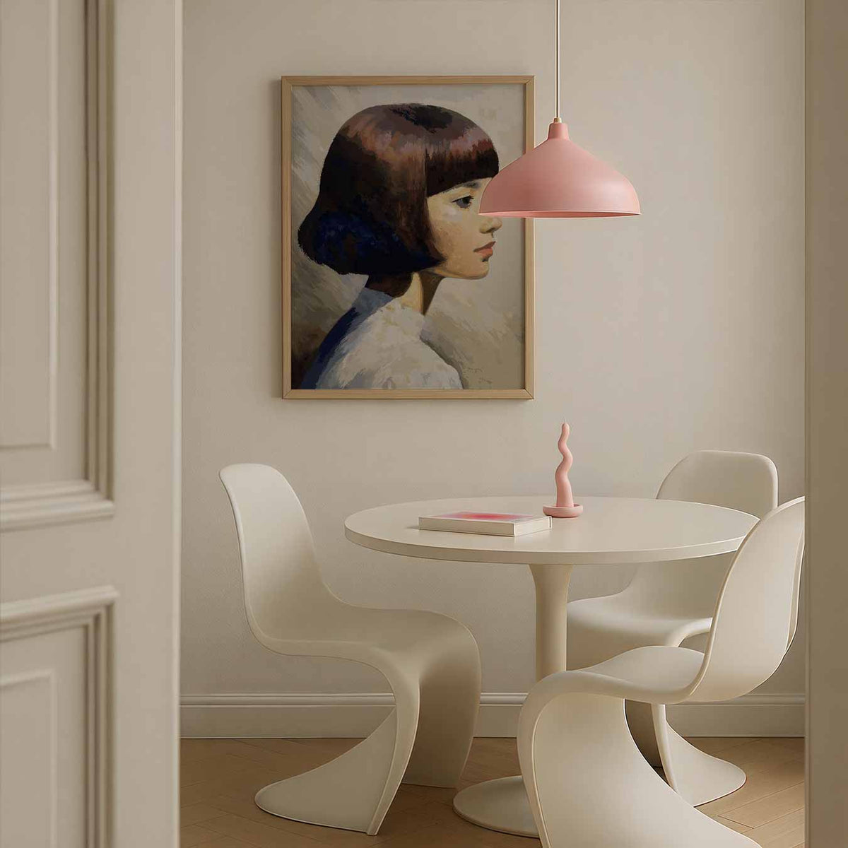 Stijlvolle Retro Portretposter – staande paas wanddecoratie van WallArtistic