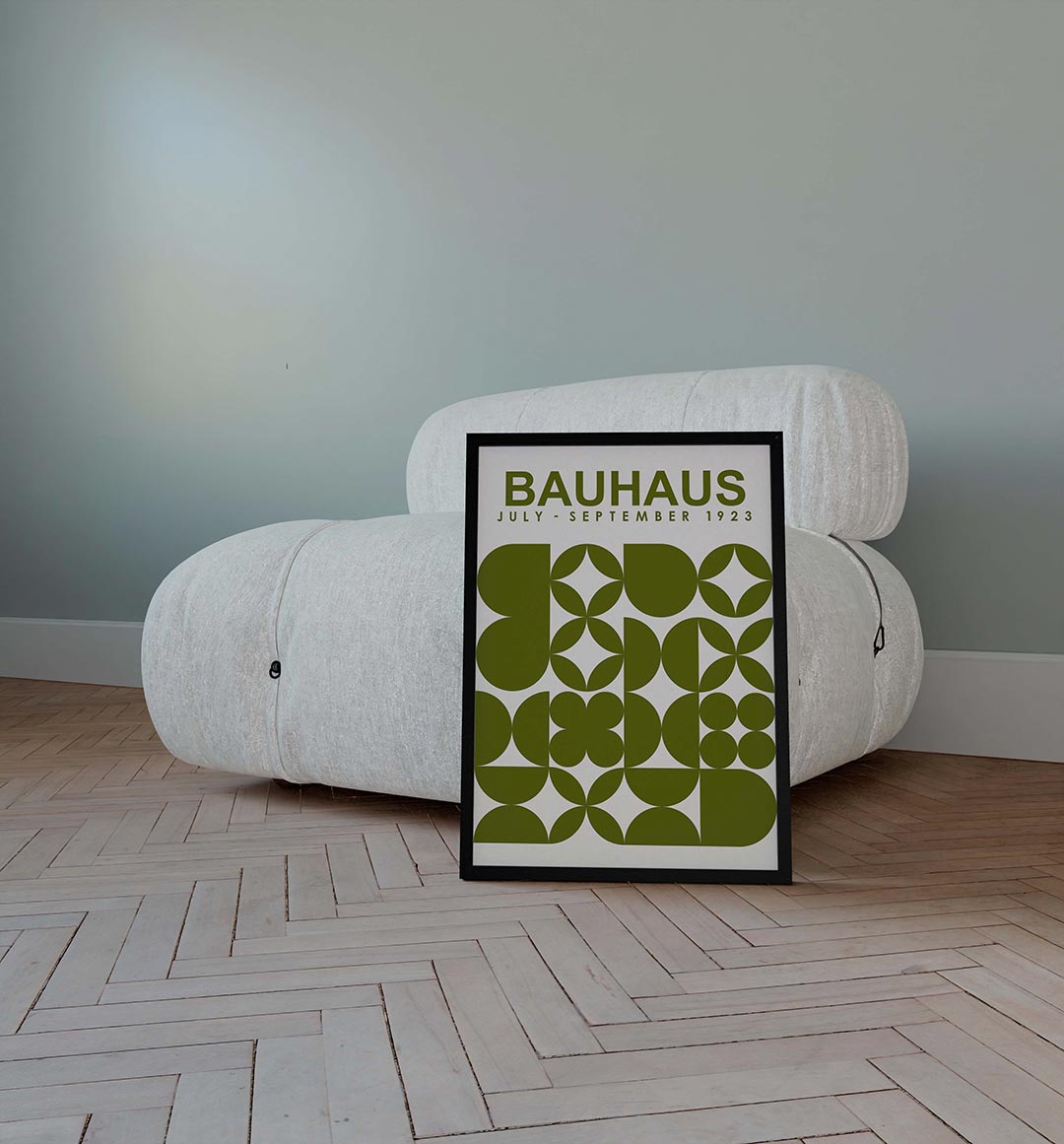 Vormen en vlakken – geometrische poster in Bauhaus-stijl van WallArtistic