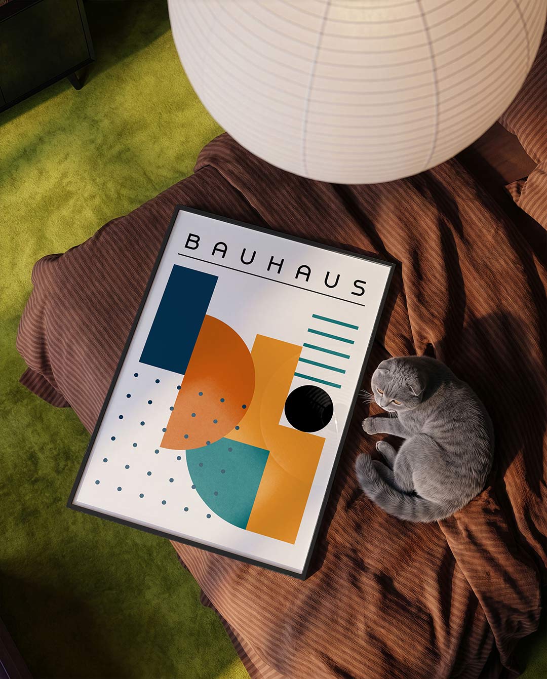 Vormen en vlakkenspel – moderne Bauhaus wandkunst als poster