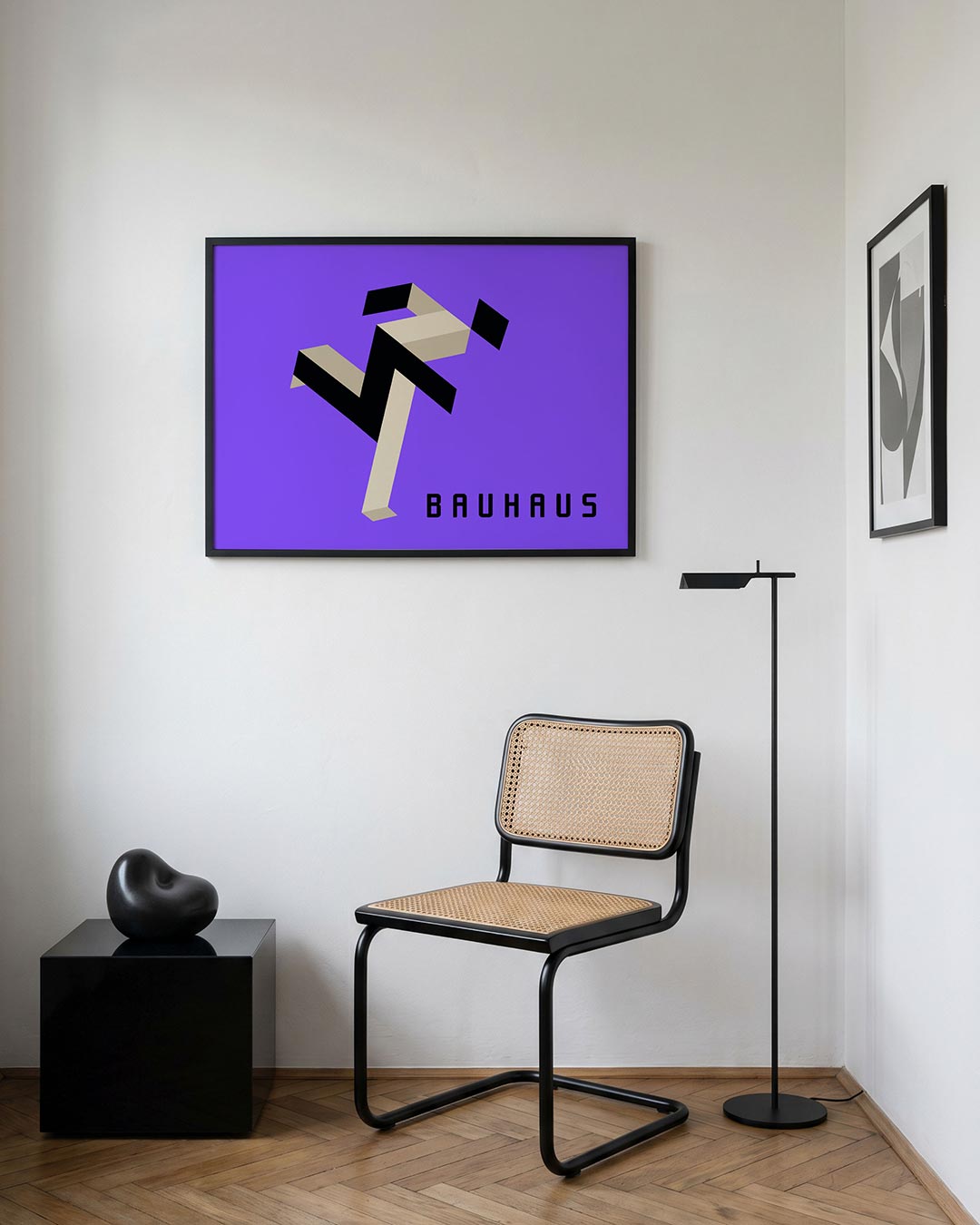Vorm en beweging – geometrische Bauhaus poster in liggend formaat