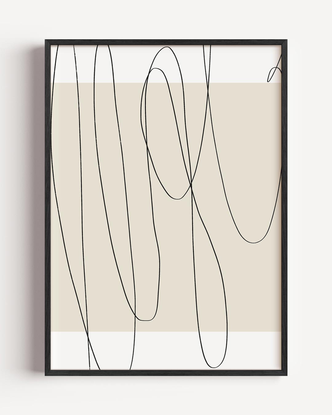 Moderne Minimalistische – kleurrijke abstracte portret poster als wanddecoratie
