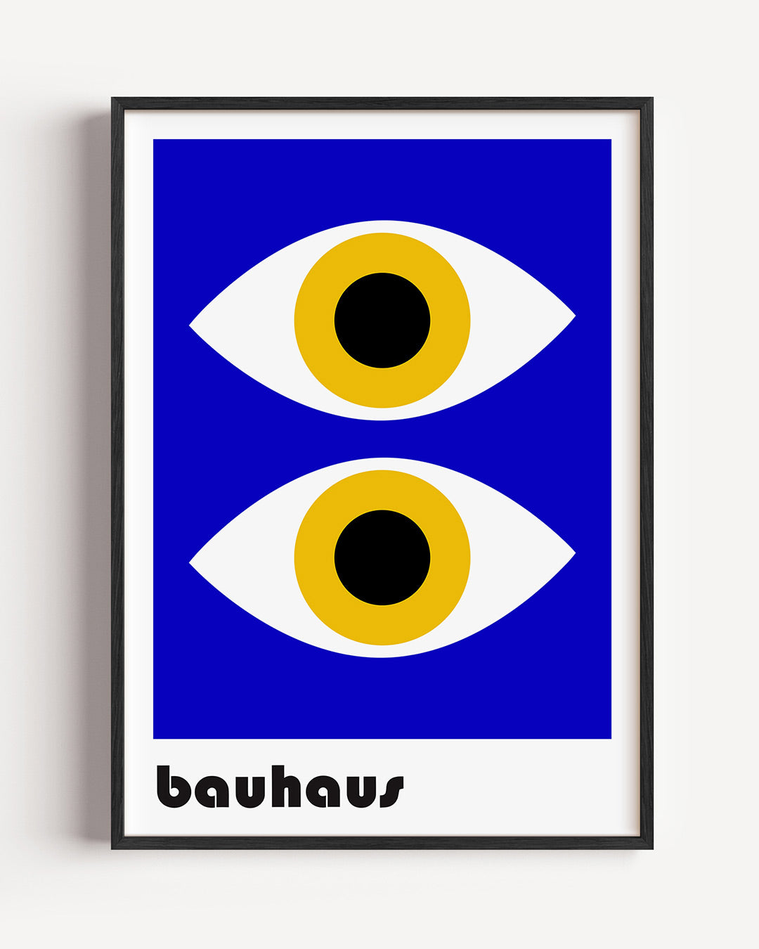 Oogvormen en kleur – staande Bauhaus poster als wanddecoratie
