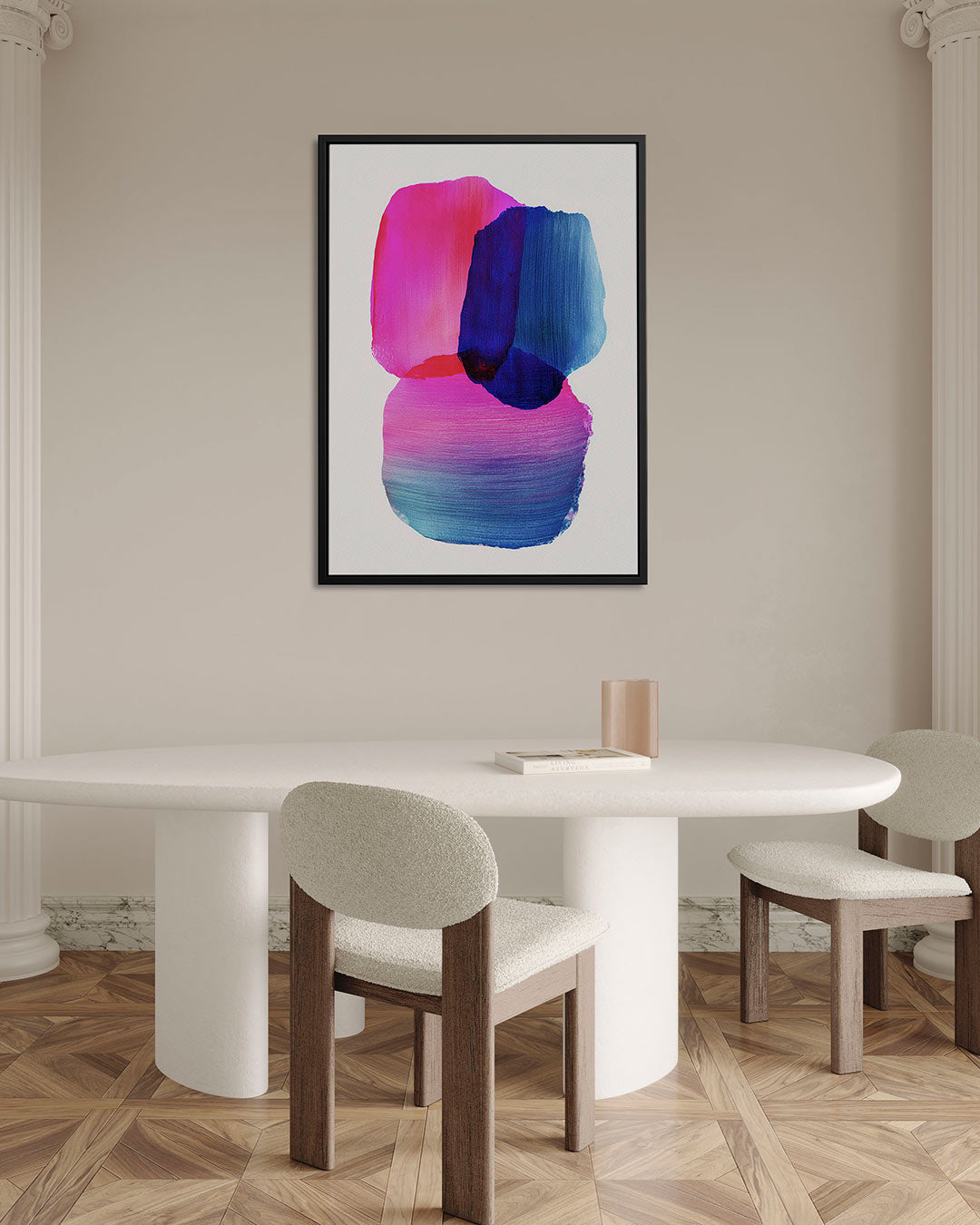 Kleurrijke vormen – staand wanddecoratie kunstwerk