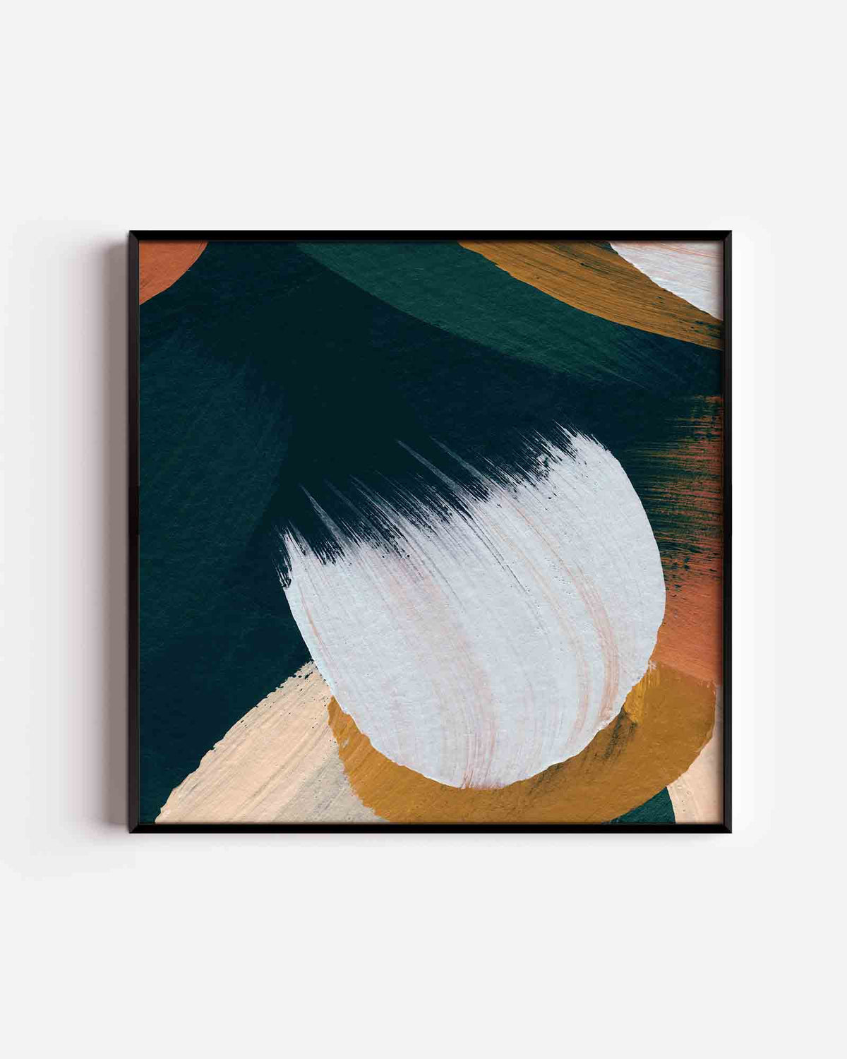 Abstracte penseelstreken – schilderkunst vierkante poster als wanddecoratie