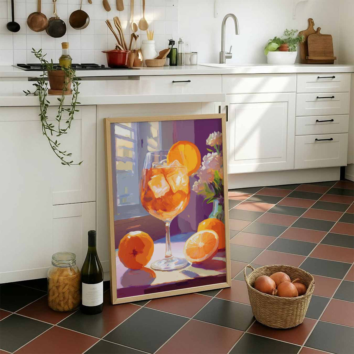 Verfrissende Citrus Cocktail – staande muurposter voor keuken of eethoek